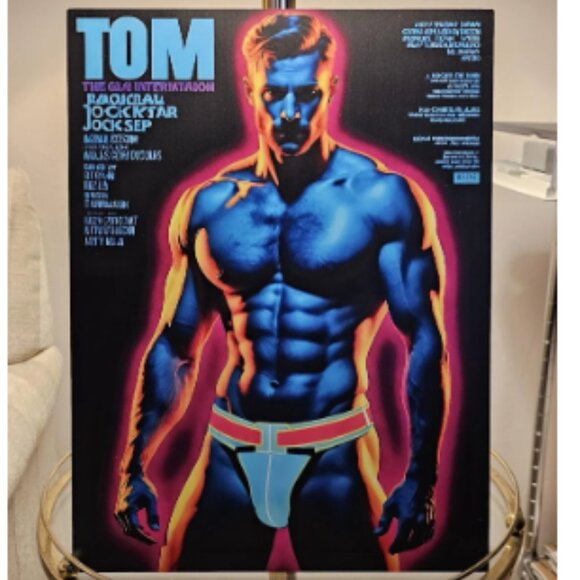 TOM by Michel Lackfi Metal Art Print Man Underwear Model Gay Bisexual Aluminum